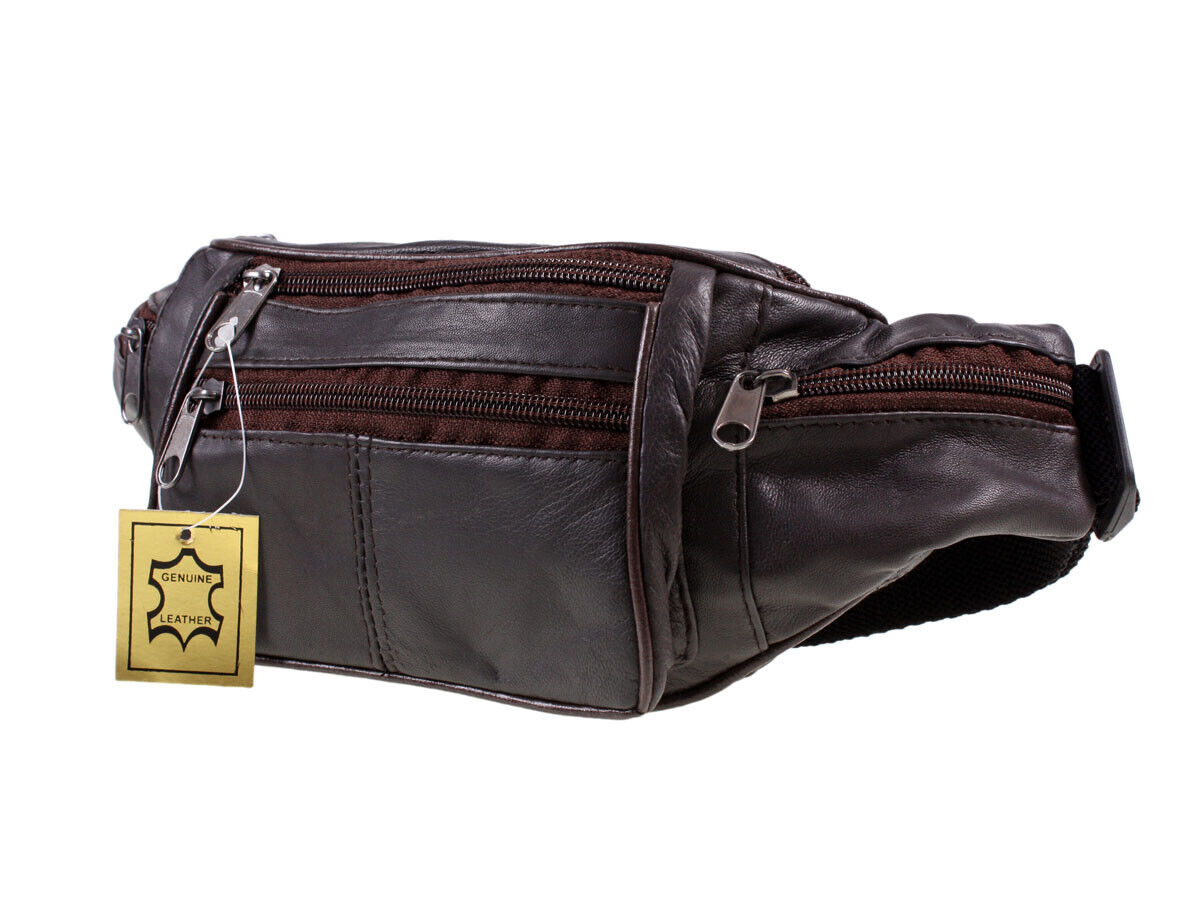 Leather Bumbag Waistbag Money Wallet Holiday Travel Outdoors UK SELLER