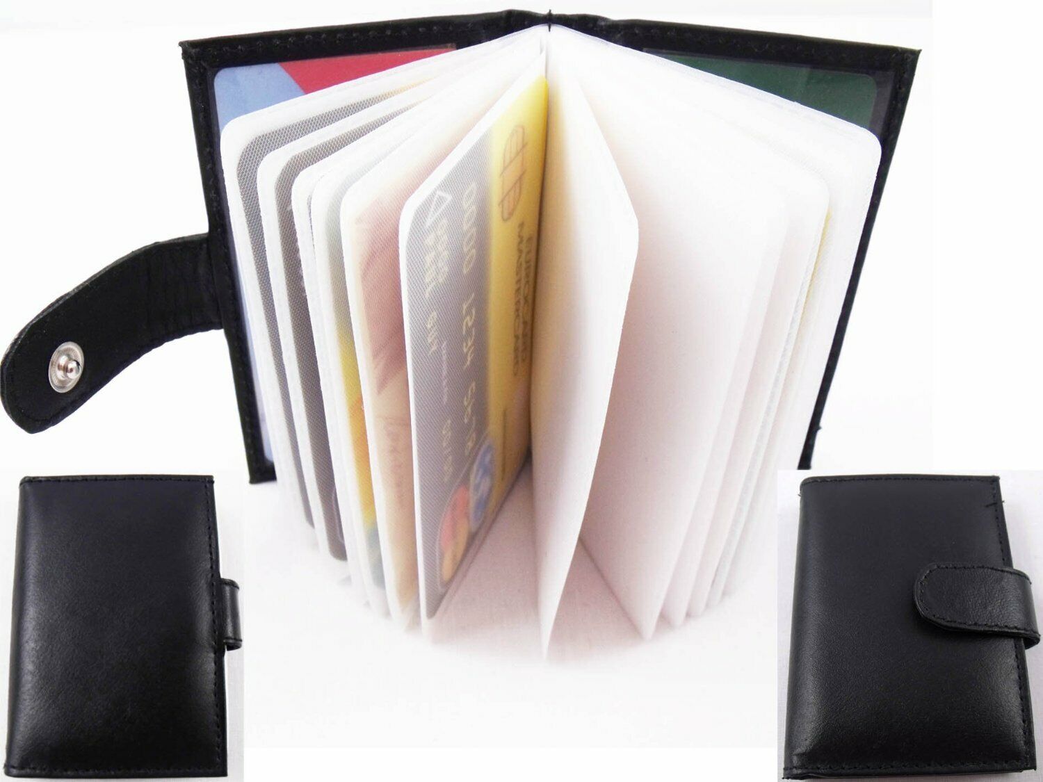 Leather Credit Card Holder Black or Brown