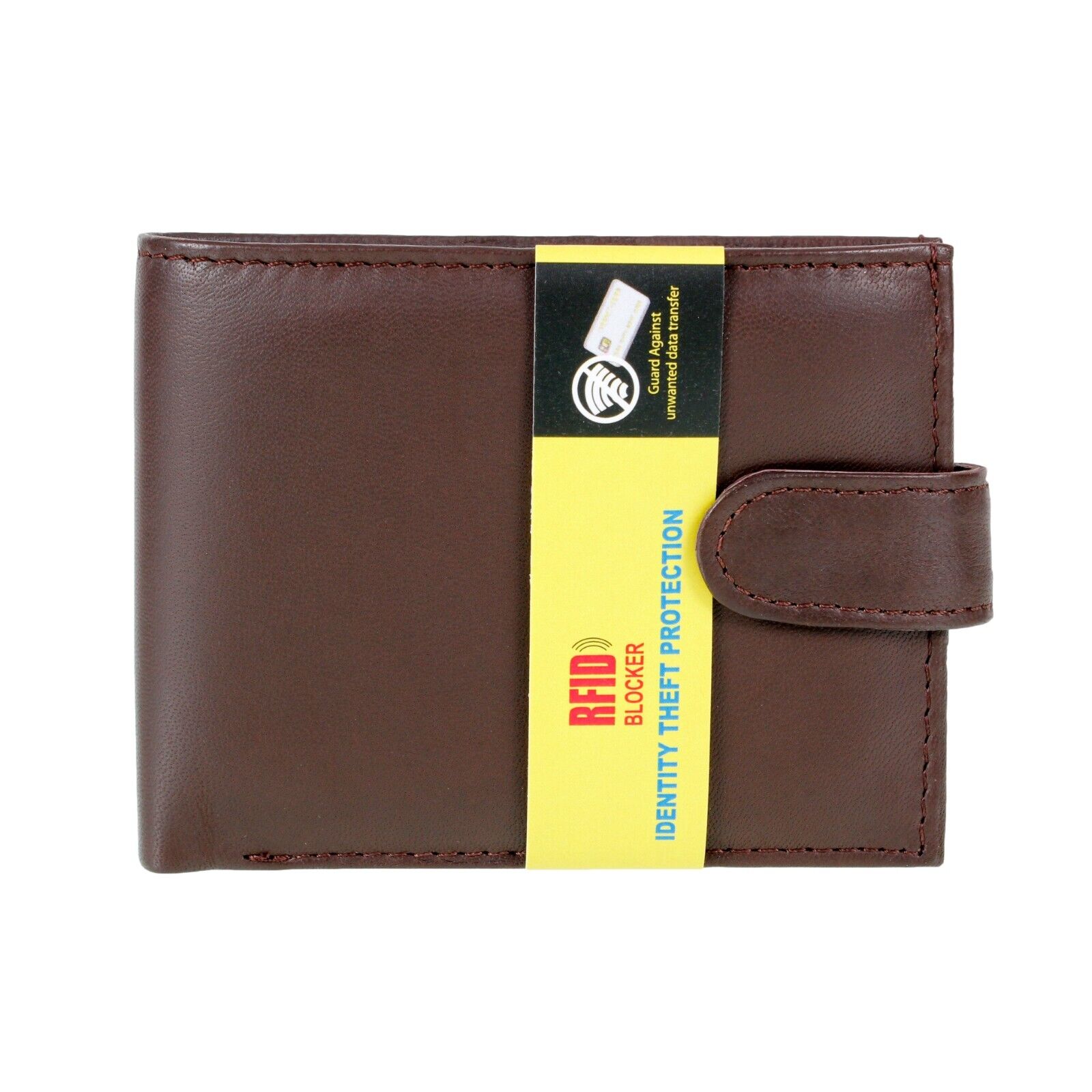 Mens Leather Wallet RFID SAFE Contactless Card Blocking ID Protection A