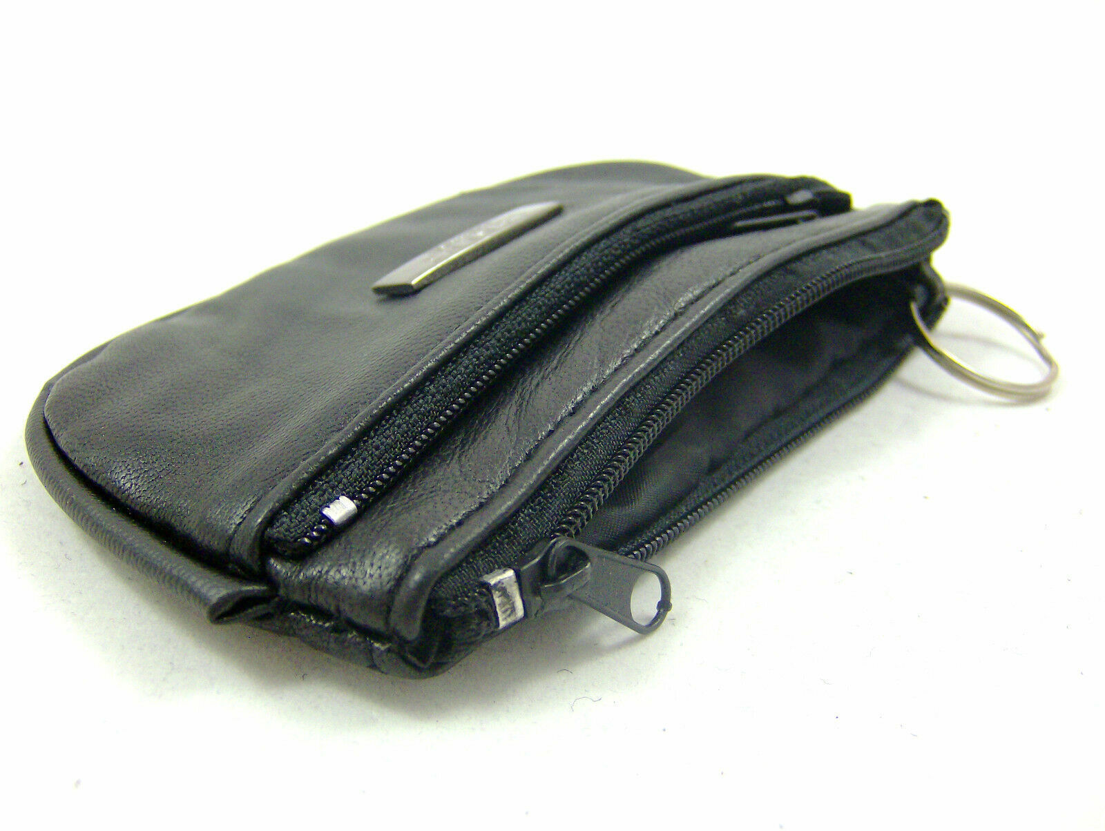 Coin Zip Purse Leather Credit Card Small Soft