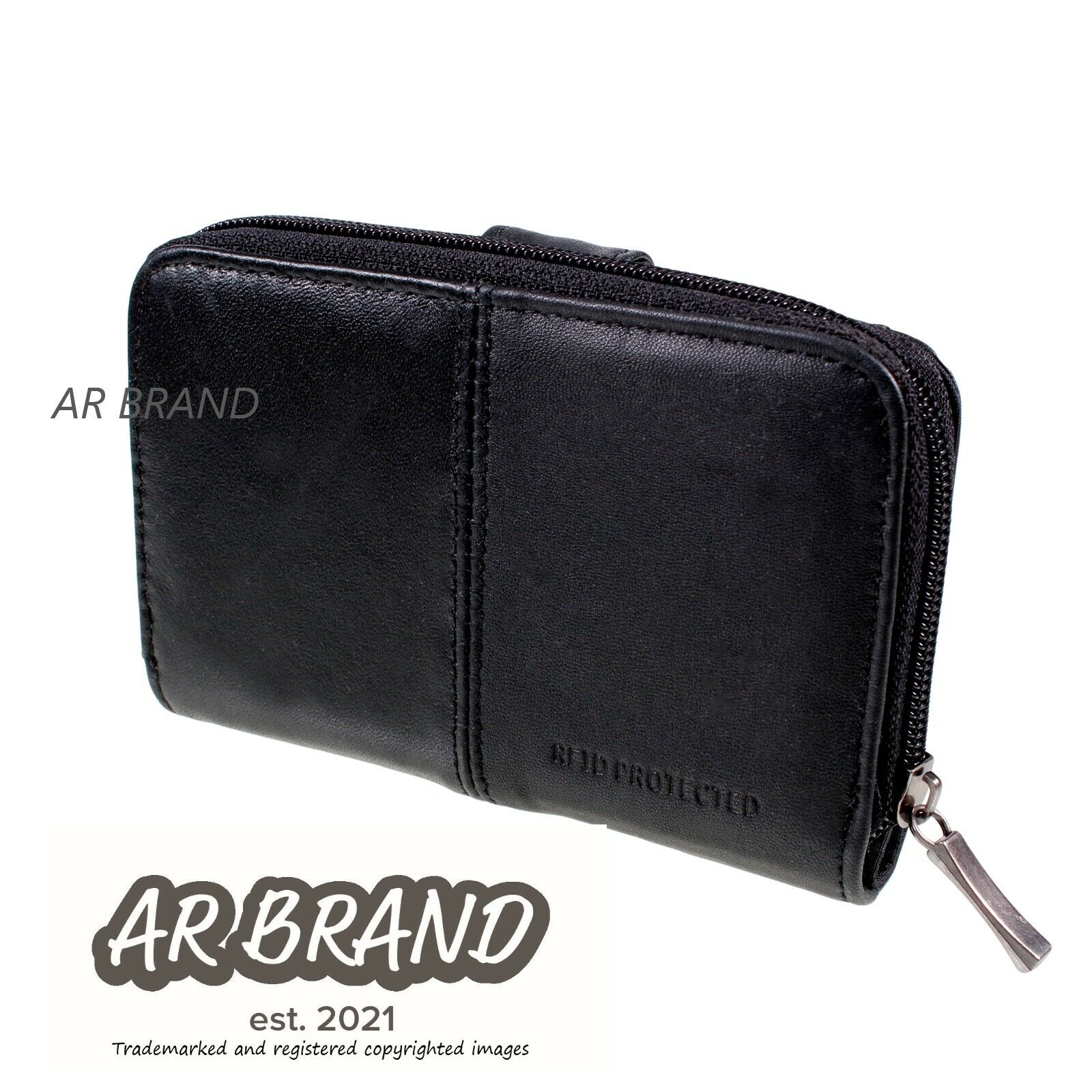 Ladies Womens Leather Purse/Wallet Black RFID Protected by Lorenz