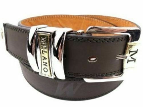Mens Milano Leather Belt Multiple Styles