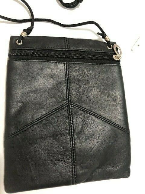Travel Bag Leather Shoulder Neck Purse Cross Body Tote