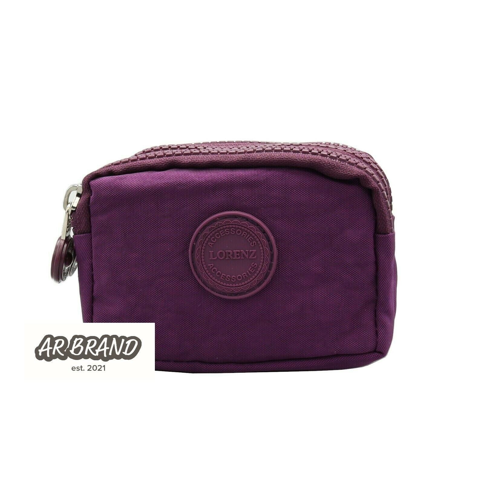 Design Ladies Women Girls Kids Small Zip Round Coin Purse with 3 Zip Closer