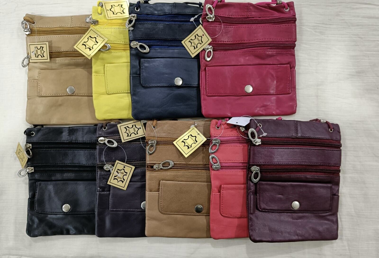Travel Bag Leather Shoulder Neck Purse Cross Body Tote