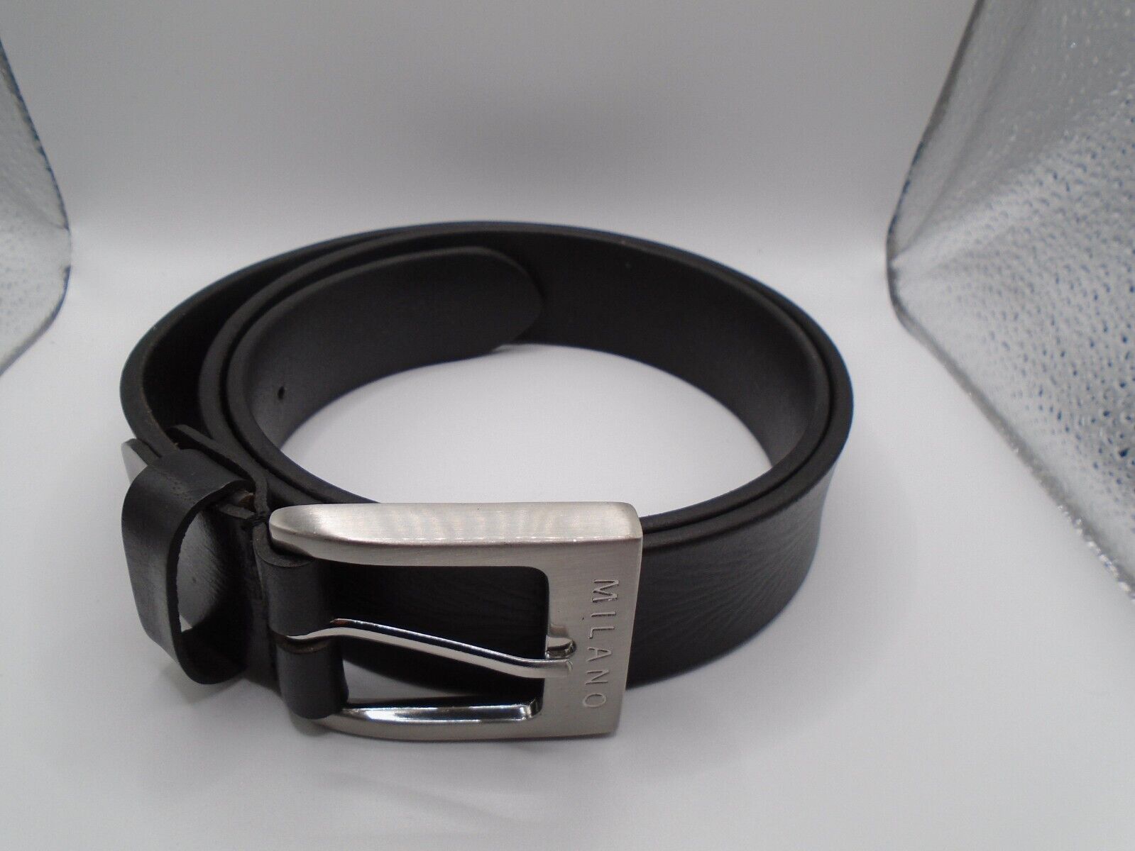 LEATHER BELTS REAL 1.5"  FULL GRAIN JEANS BELT BLACK BROWN  MILANO MENS