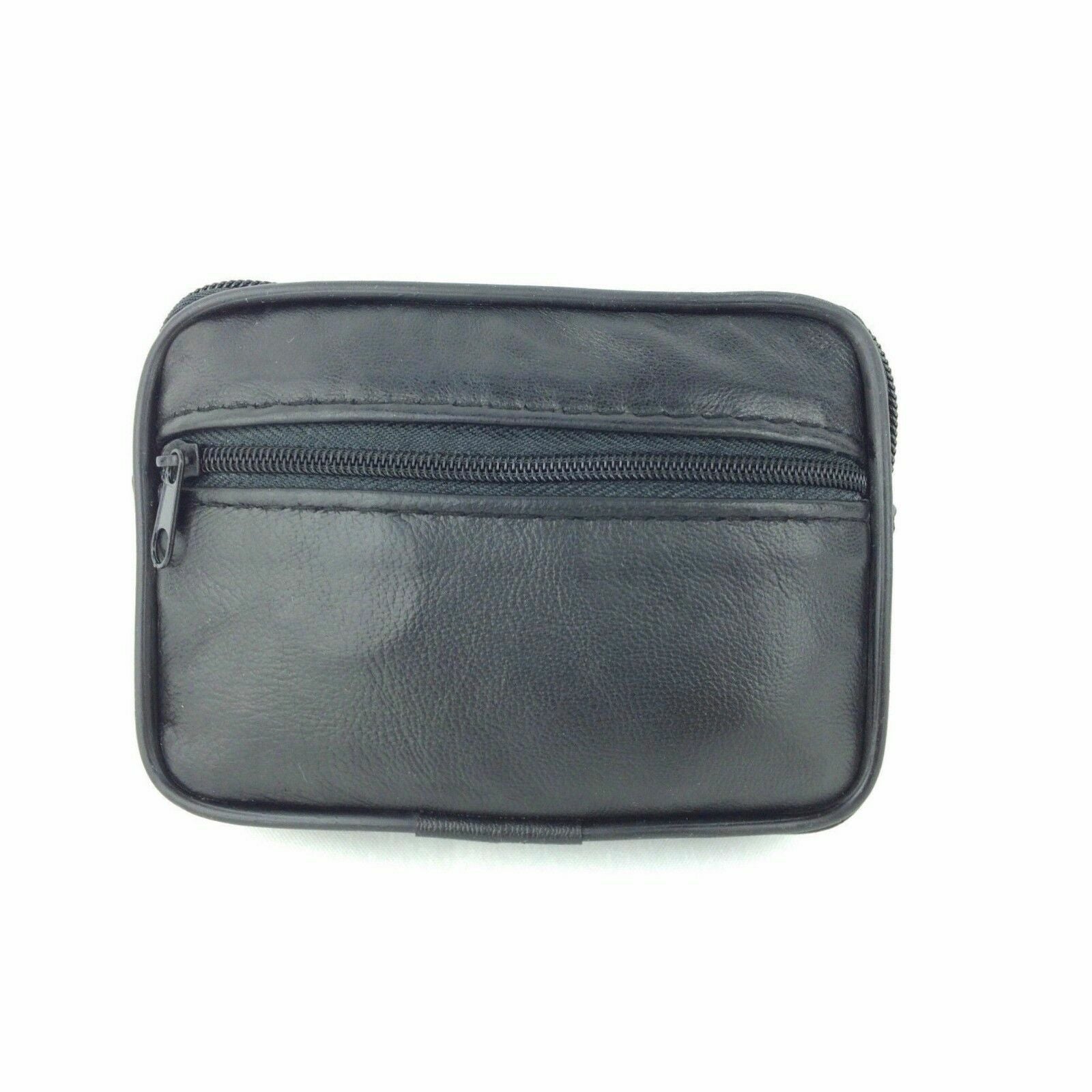 LEATHER KEY COIN POUCH CHANGE LEATHER ZIPPED PURSE UK SELLER