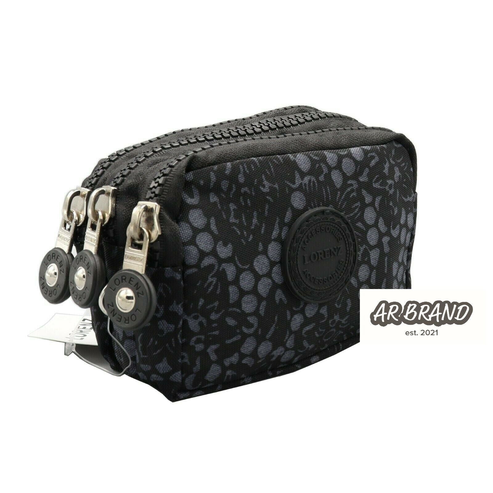 Design Ladies Women Girls Kids Small Zip Round Coin Purse with 3 Zip Closer