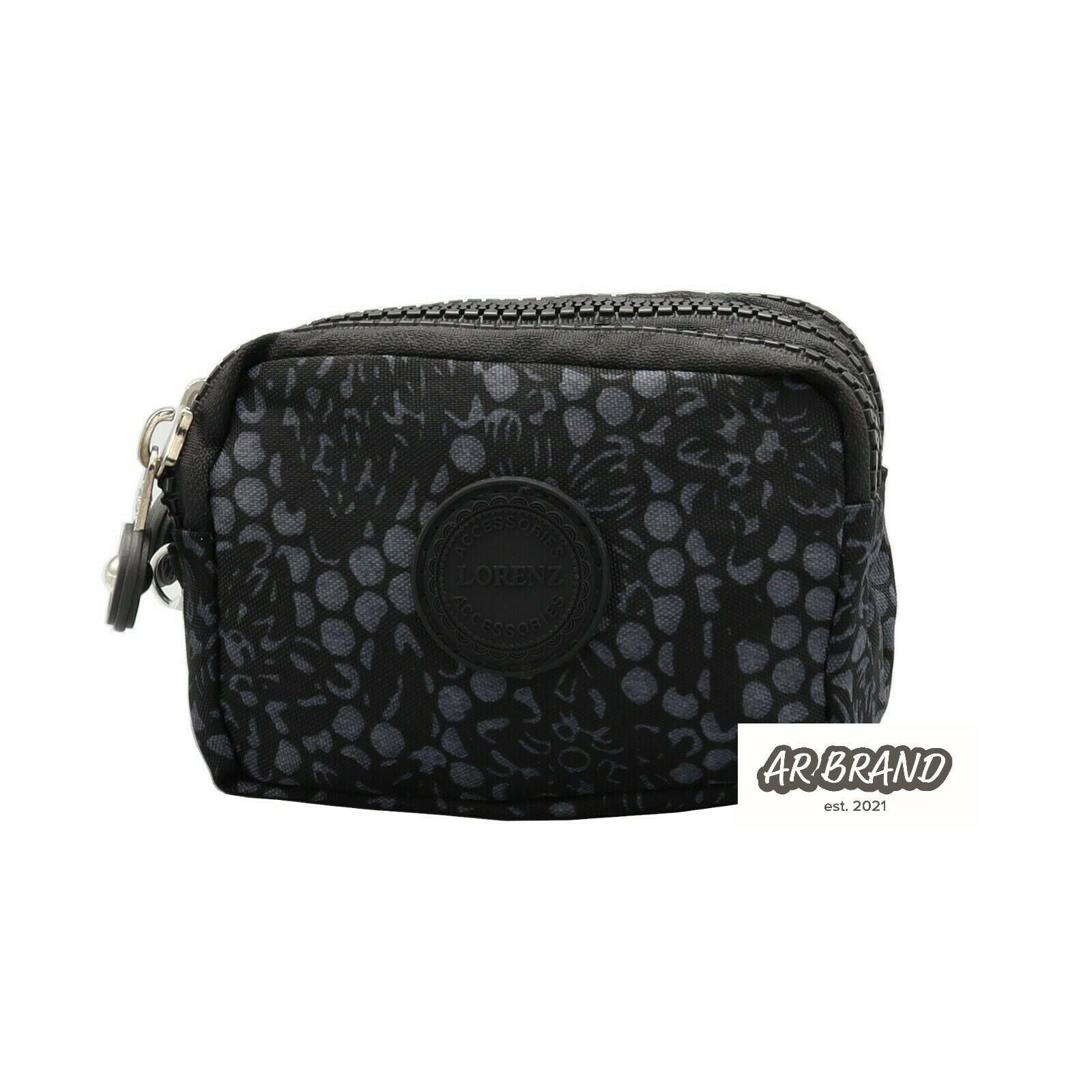 Design Ladies Women Girls Kids Small Zip Round Coin Purse with 3 Zip Closer