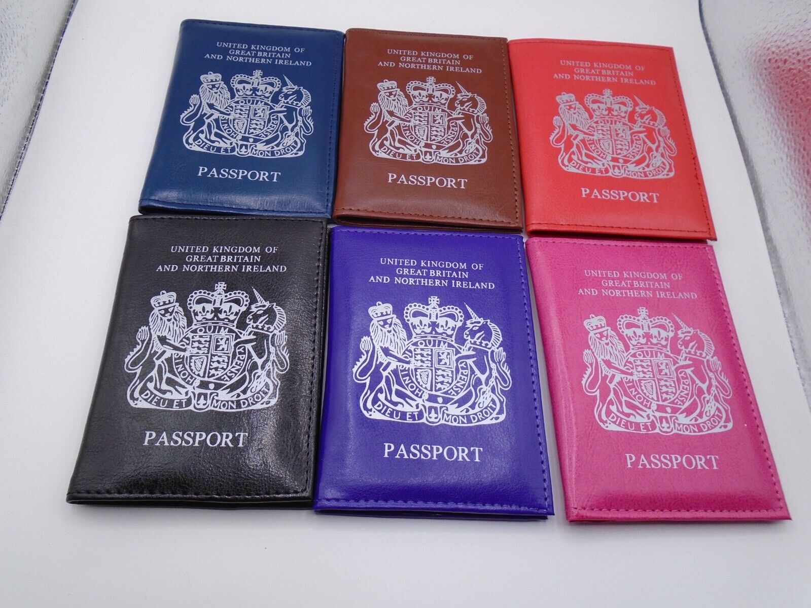 UK Passport Holder Protector Cover Wallet Vegan Leather United Kingdom
