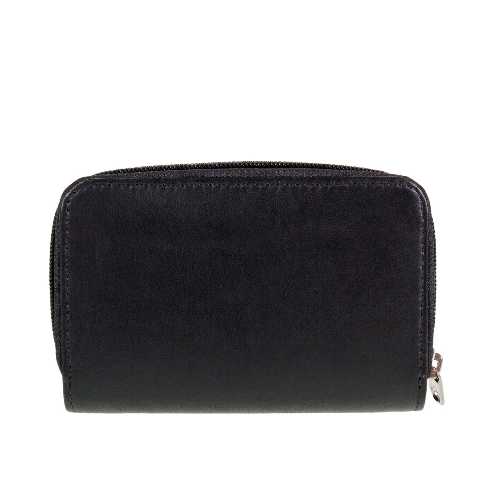 Ladies REAL LEATHER PURSE zip round wallet 6 card slots ID window QUALITY Womens