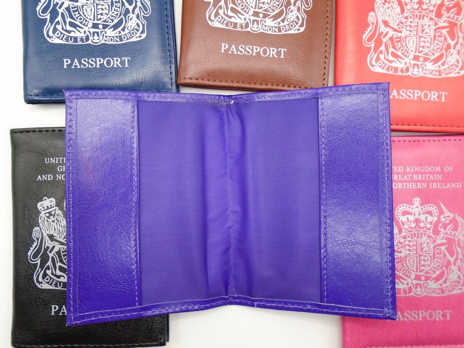 UK Passport Holder Protector Cover Wallet PU Leather United Kingdom