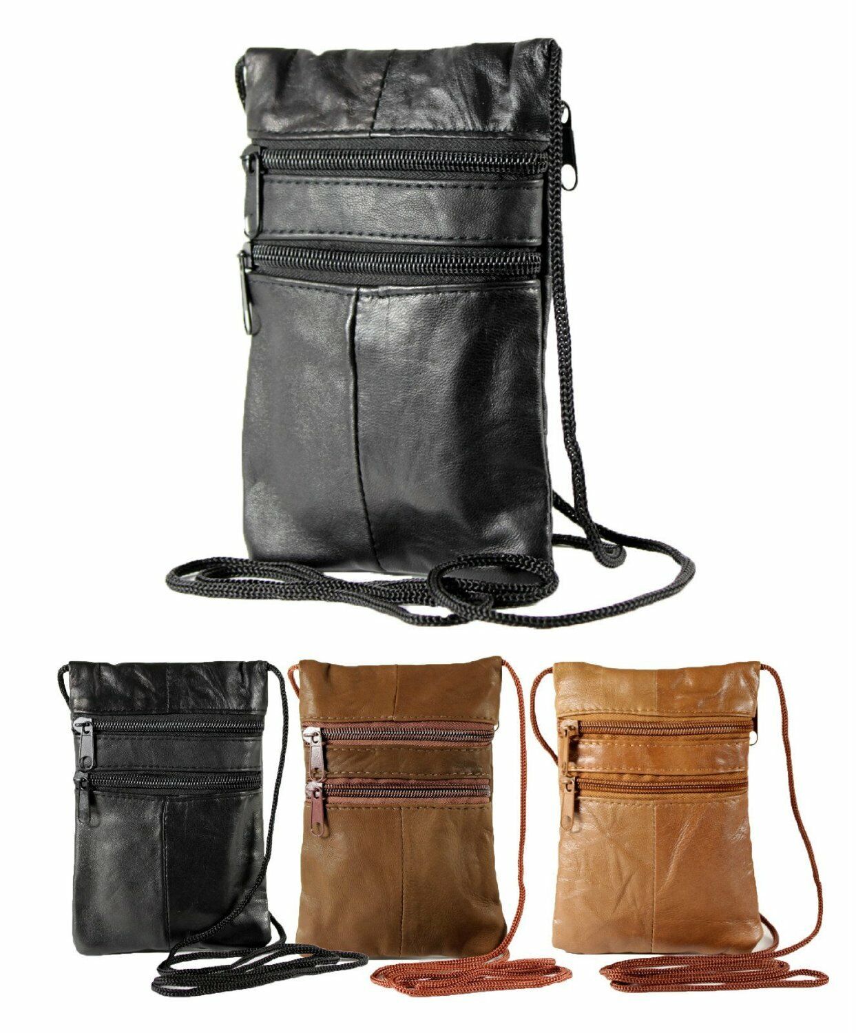 Leather Mini Small Neck Purse Cross Body Tote Travel Satchel Bag B