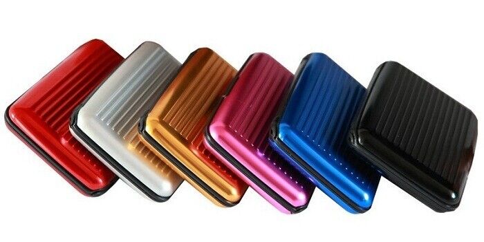 BULK BUY 10 pieces of Hard Case Wallet Credit Card Anti-RFID Job Lot