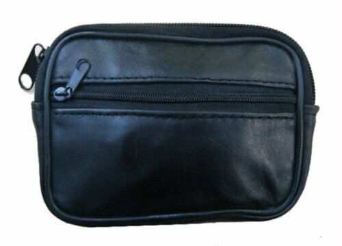 COIN POUCH CHANGE LEATHER ZIPPED