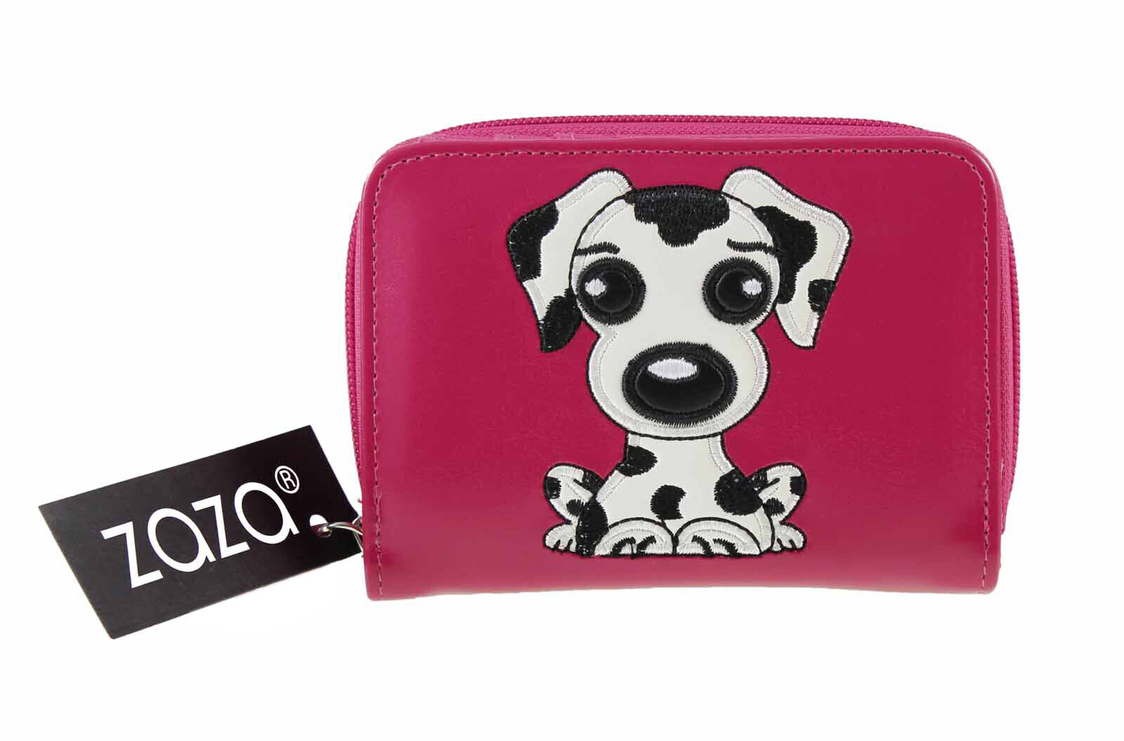 Purse Wallet With Owl, Dog Motif On Front With Zip Pocket Ladies