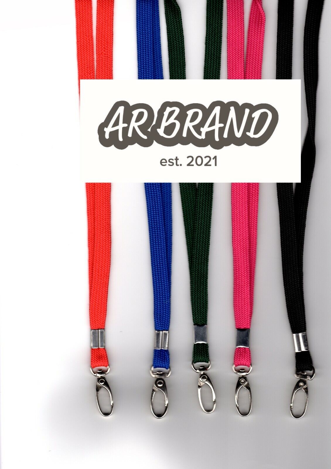 Lanyards 50 PCS Pack ID Badge Lanyards with Clip Office Neck Flat Bulk Lanyards
