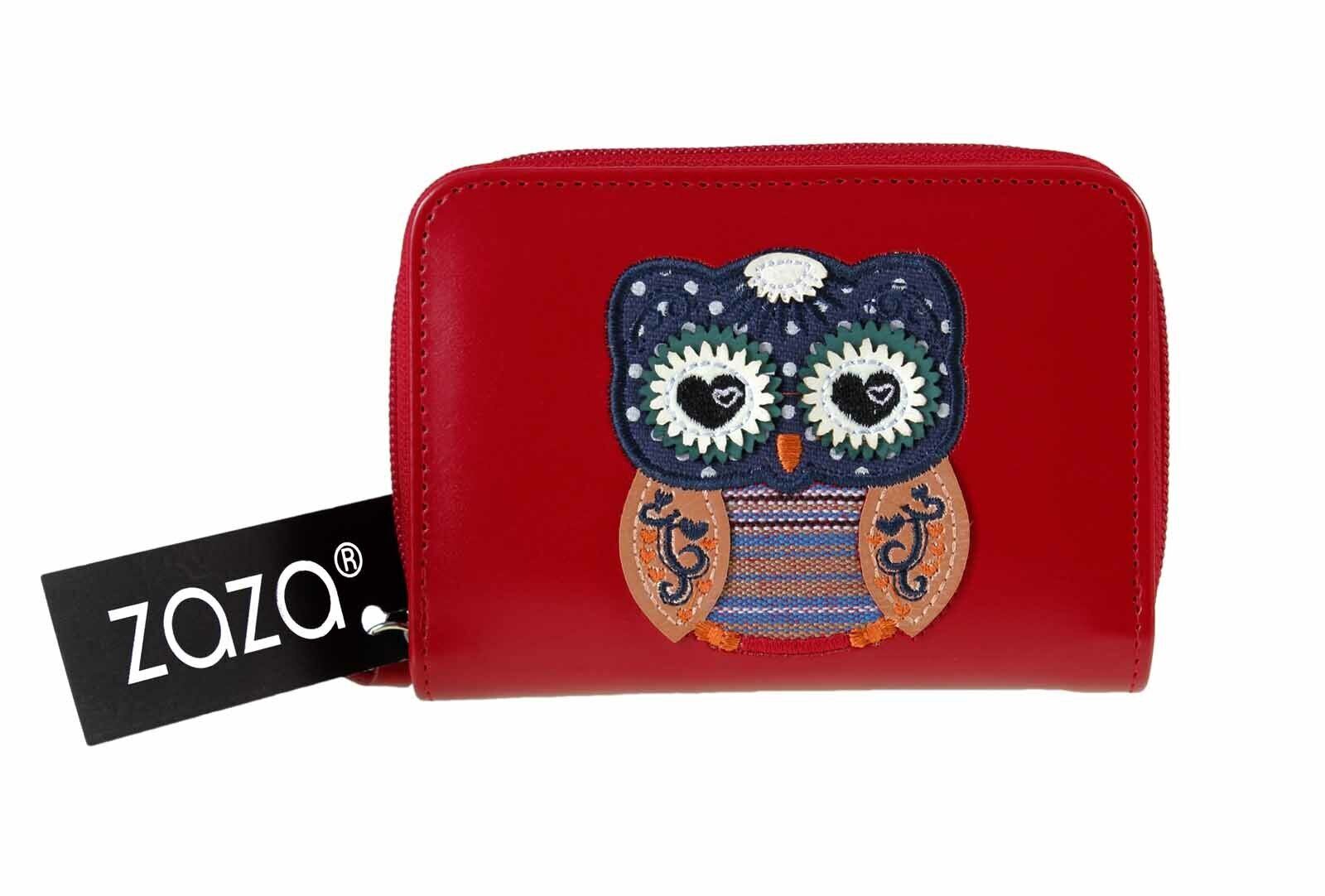 Purse Wallet With Owl, Dog Motif On Front With Zip Pocket Ladies