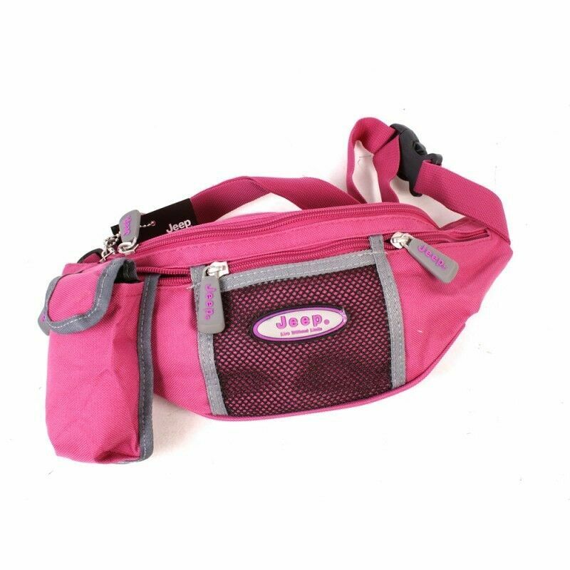 Tough Polyester Jeep Womens Waist Bum Bag Fushia Pink Purple