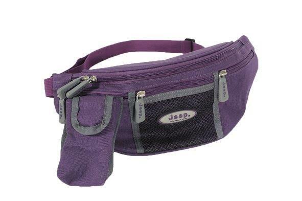 Tough Polyester Jeep Womens Waist Bum Bag Fushia Pink Purple