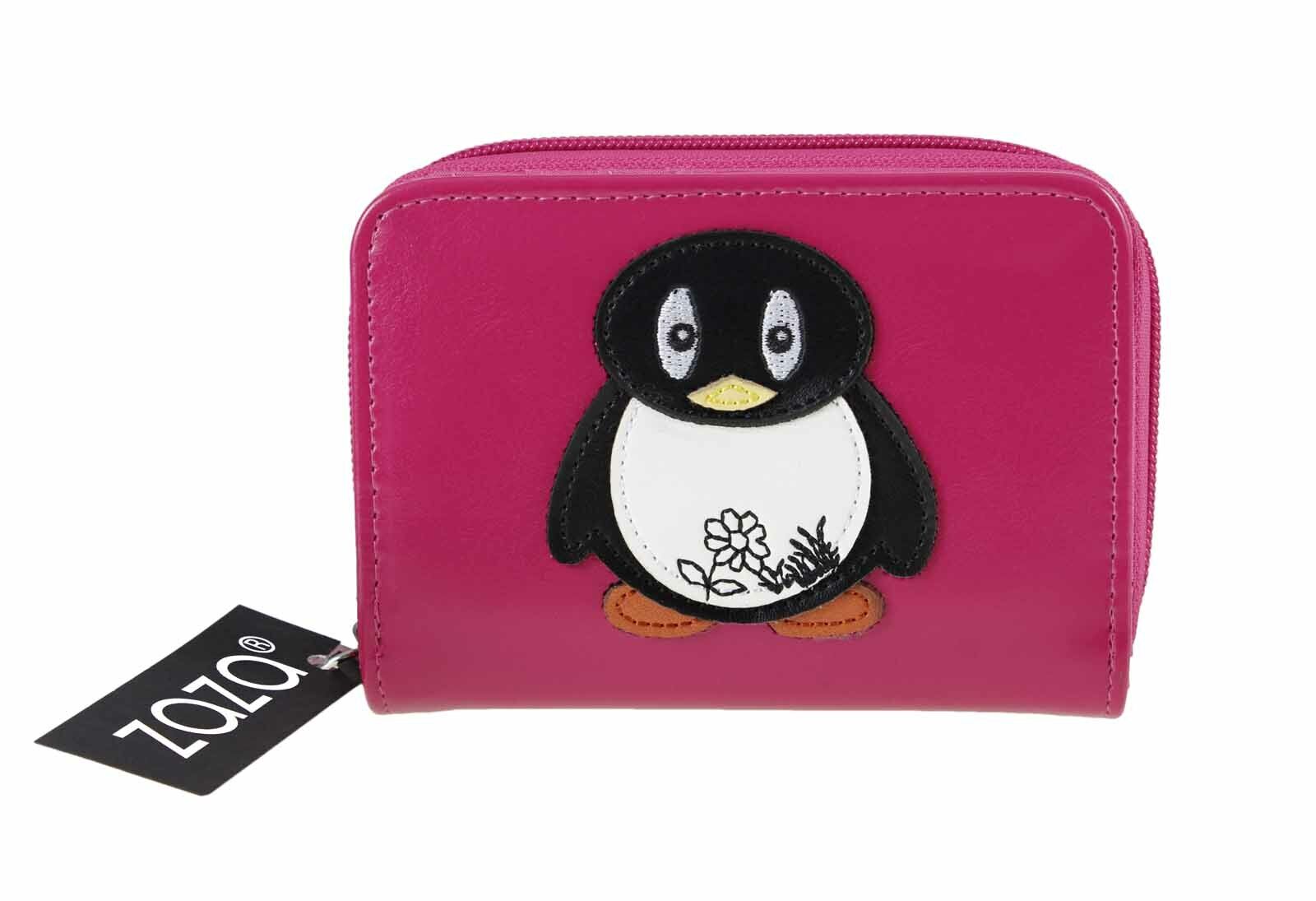 Purse Wallet With Owl, Dog Motif On Front With Zip Pocket Ladies