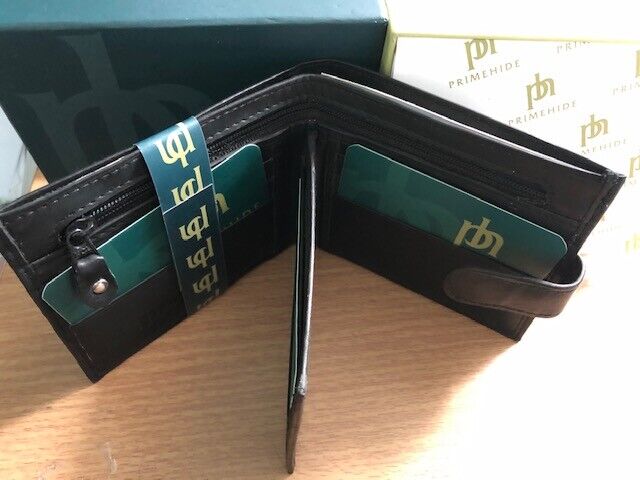 Prime Hide Mens Leather Wallet Trifold RFID Blocking