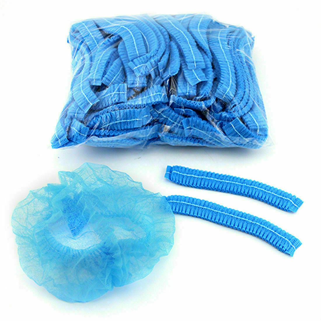 Blue Mesh Mob Hair Nets for catering, Suntanning salons - Pack of 5