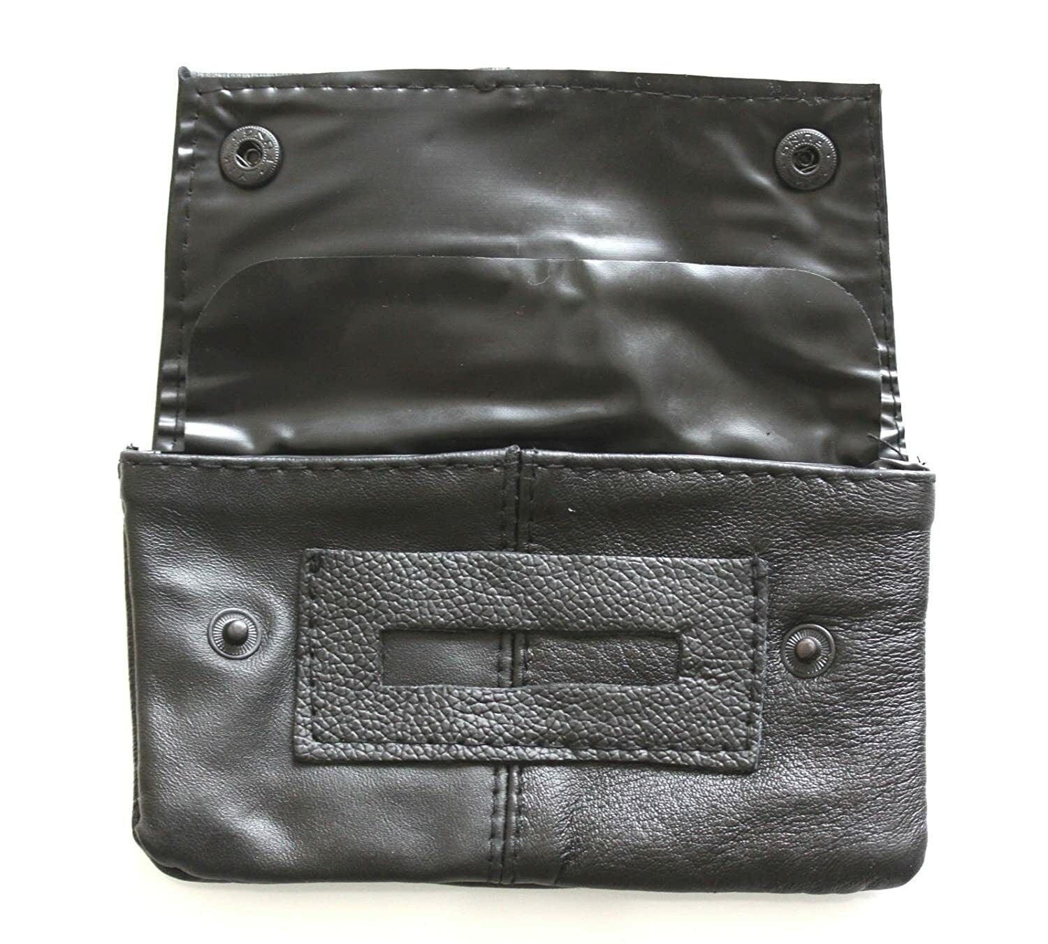 Leather Tobacco Pouch Organizer Black