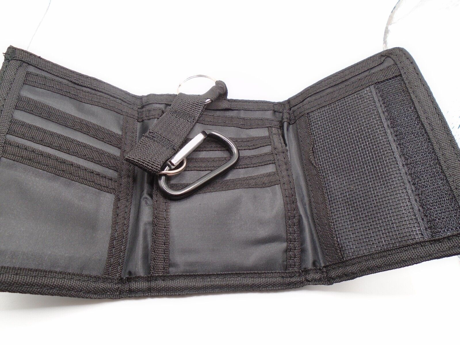Mens Boys Canvas Wallet Belt Clip Credit/Debit Card TriFold