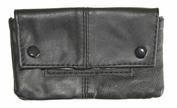 Leather Tobacco Pouch Organizer Black