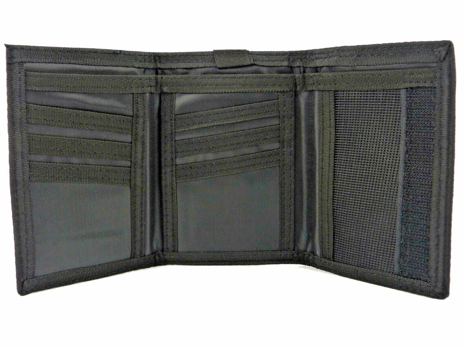 Mens Boys Canvas Wallet Belt Clip Credit/Debit Card TriFold
