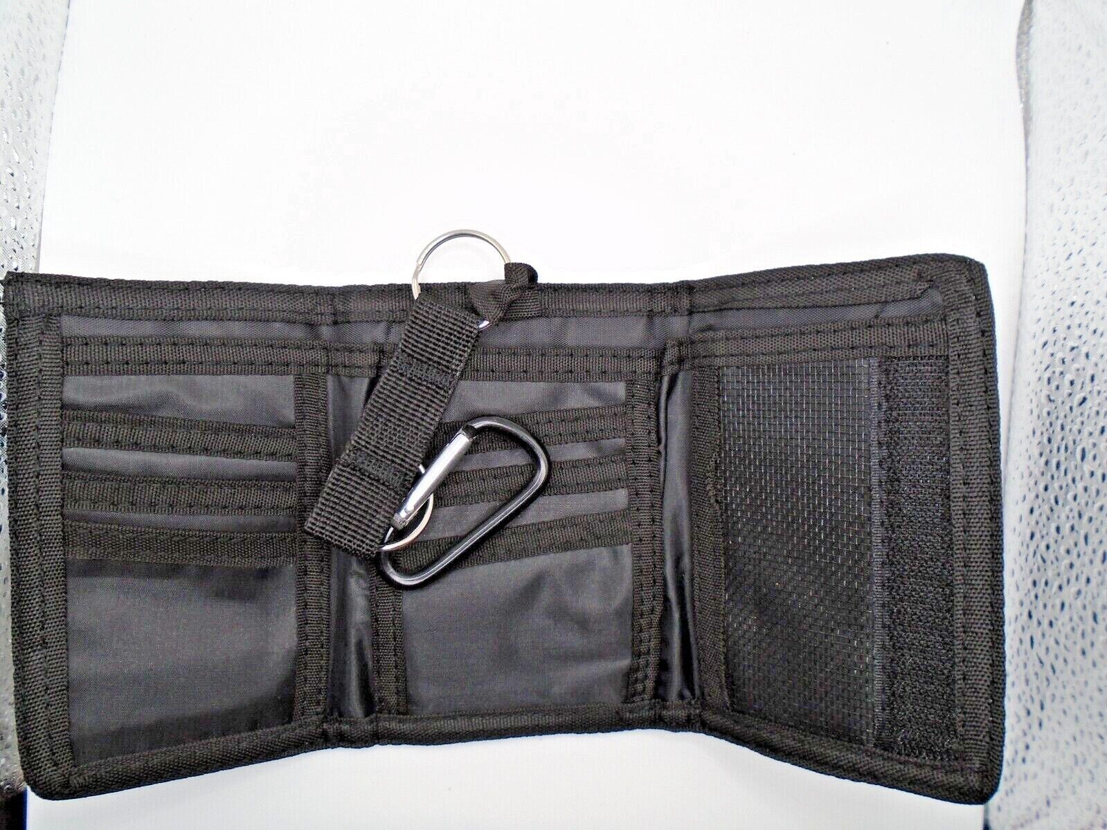 Mens Boys Canvas Wallet Belt Clip Credit/Debit Card TriFold