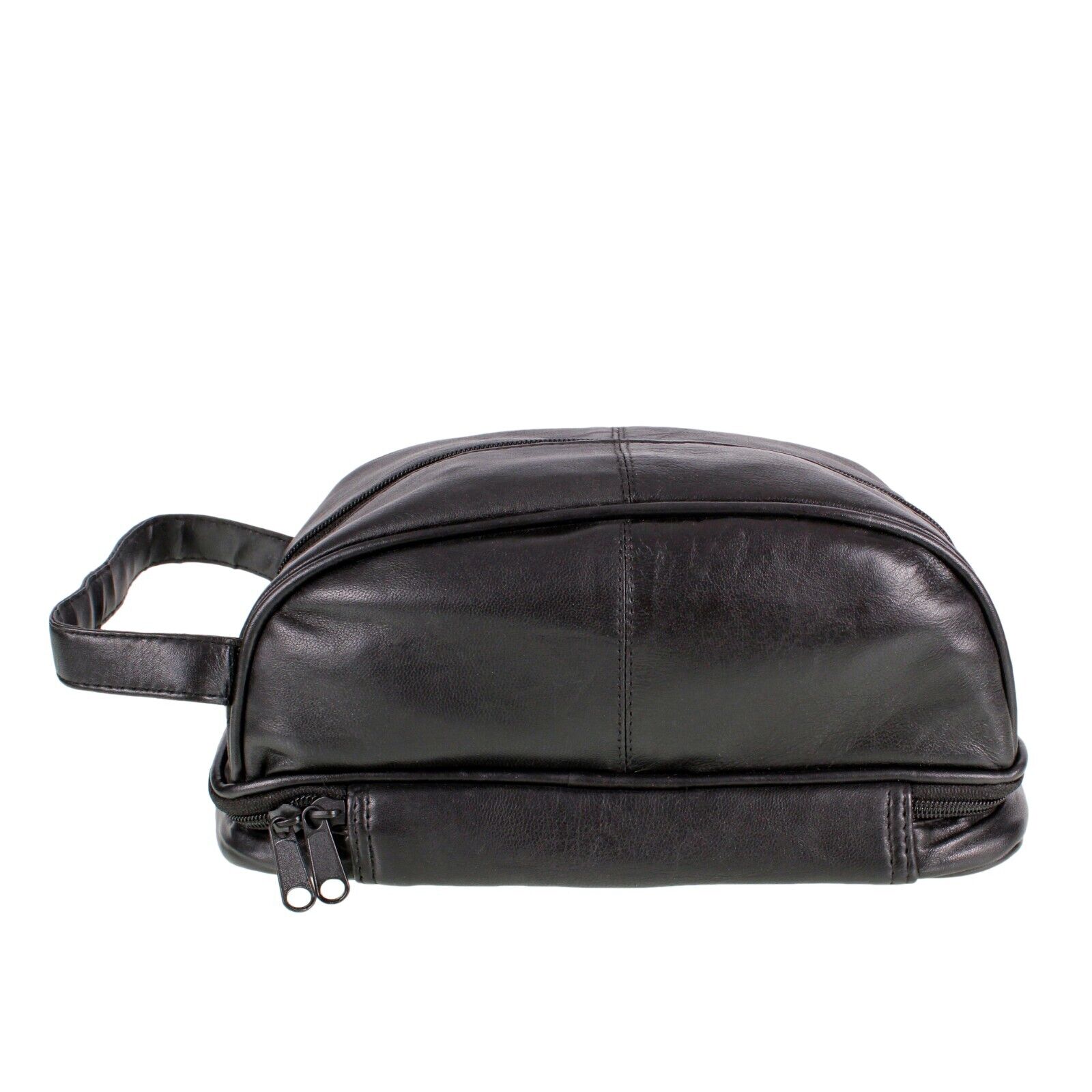 Mens Large Soft Black Toiletry Wash Bag Travel Toiletries