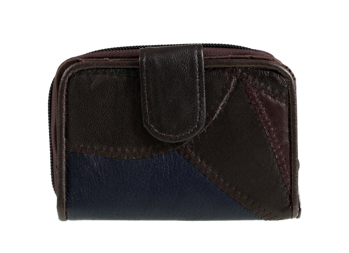 LADIES LEATHER PATCHWORK PURSE NOTECASE - 2 PCS