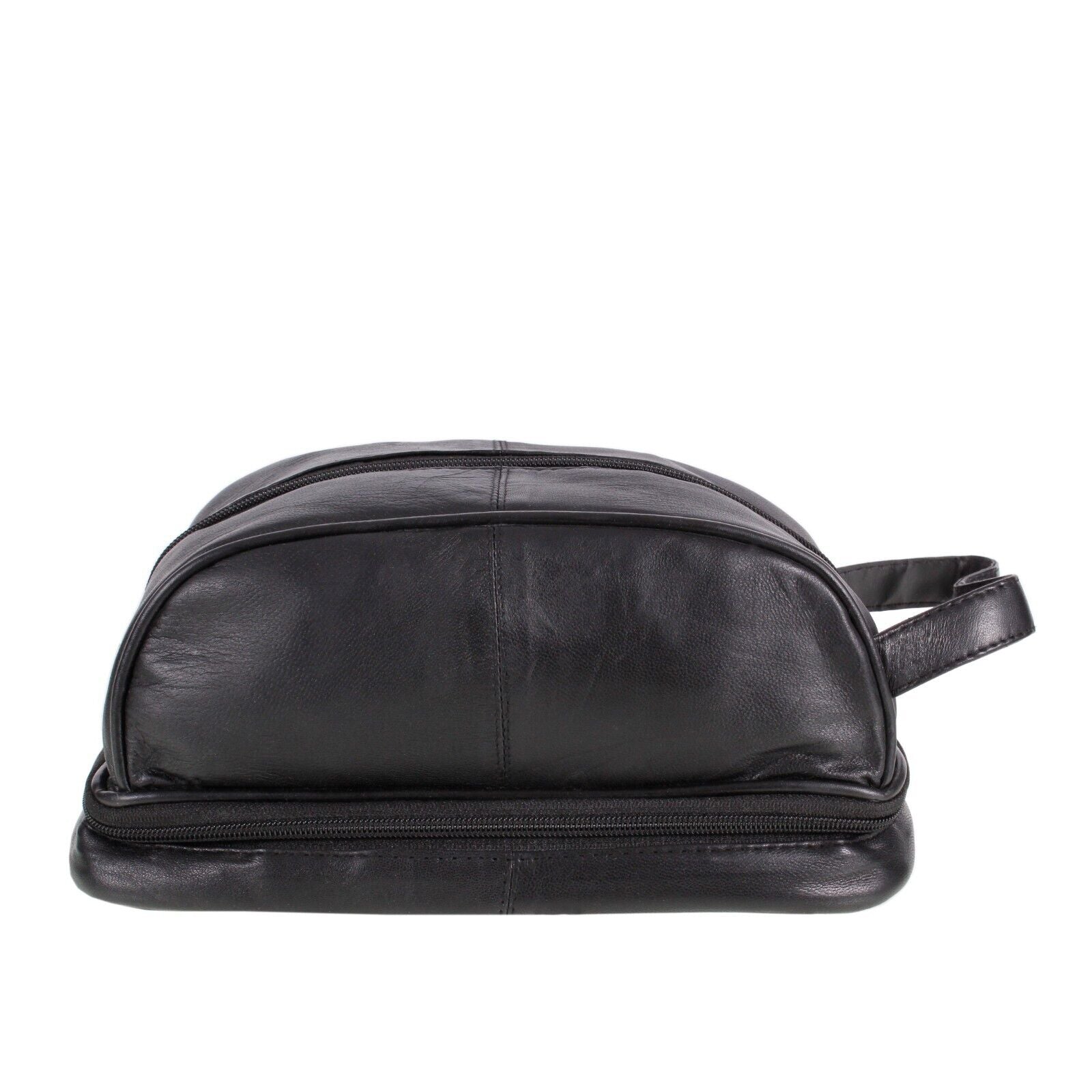 Mens Large Soft Black Toiletry Wash Bag Travel Toiletries