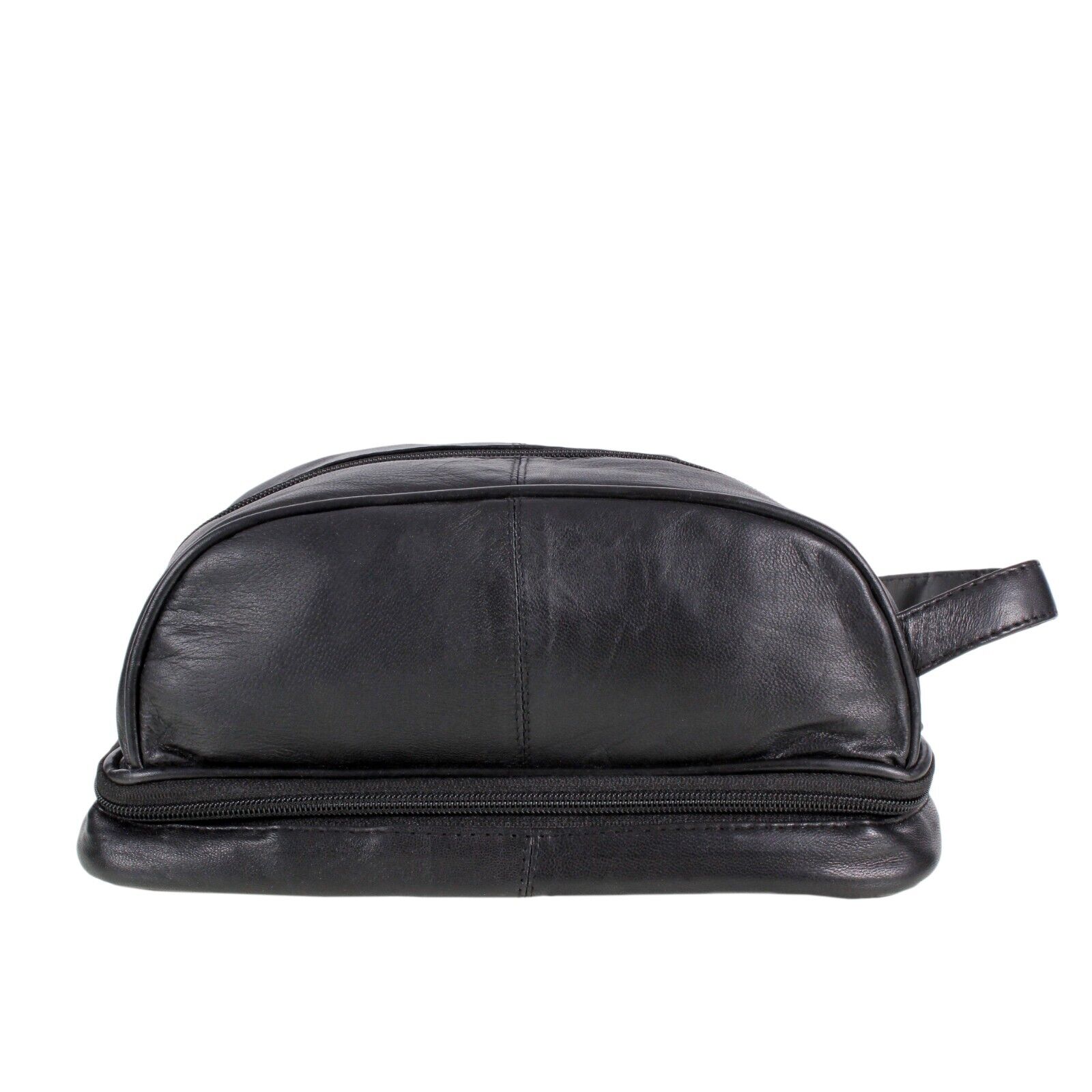 Mens Large Soft Black Toiletry Wash Bag Travel Toiletries