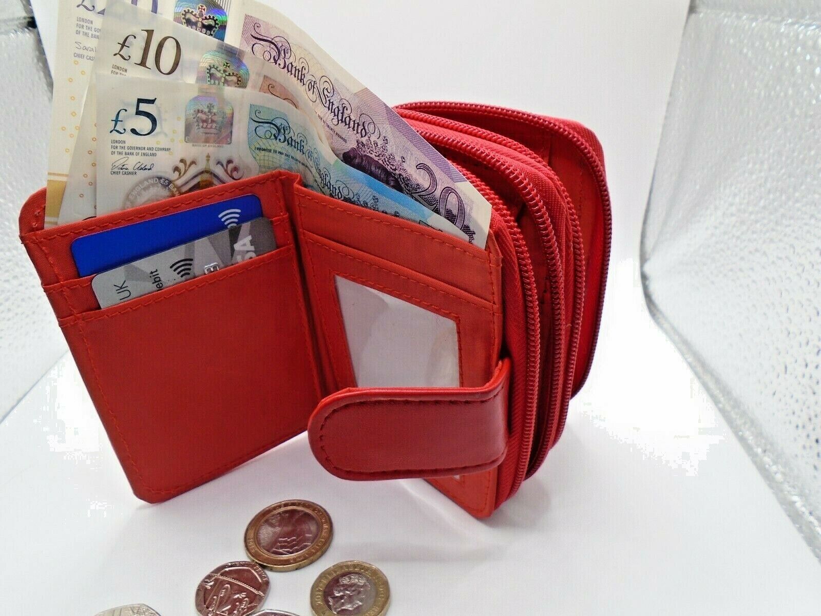 WHOLESALE LADIES LEATHER PATCHWORK PURSE NOTECASE - 10 PCS