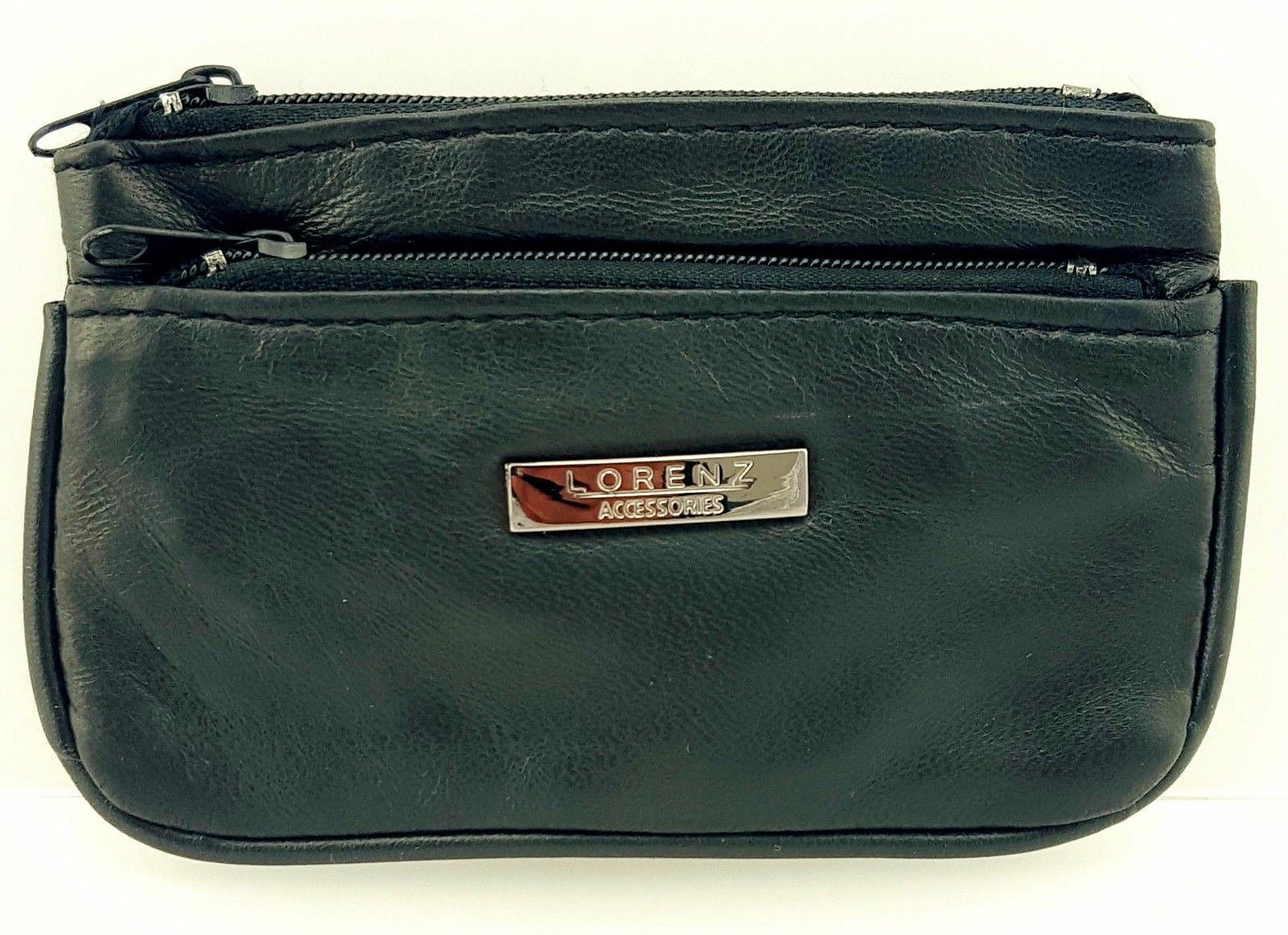 LEATHER COIN CHANGE POUCH KEYS PURSE WALLET