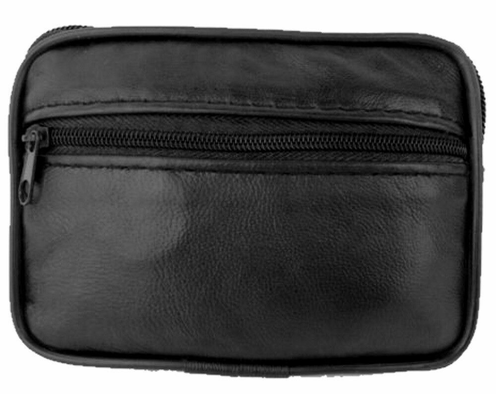 LEATHER COIN CHANGE POUCH KEYS PURSE WALLET