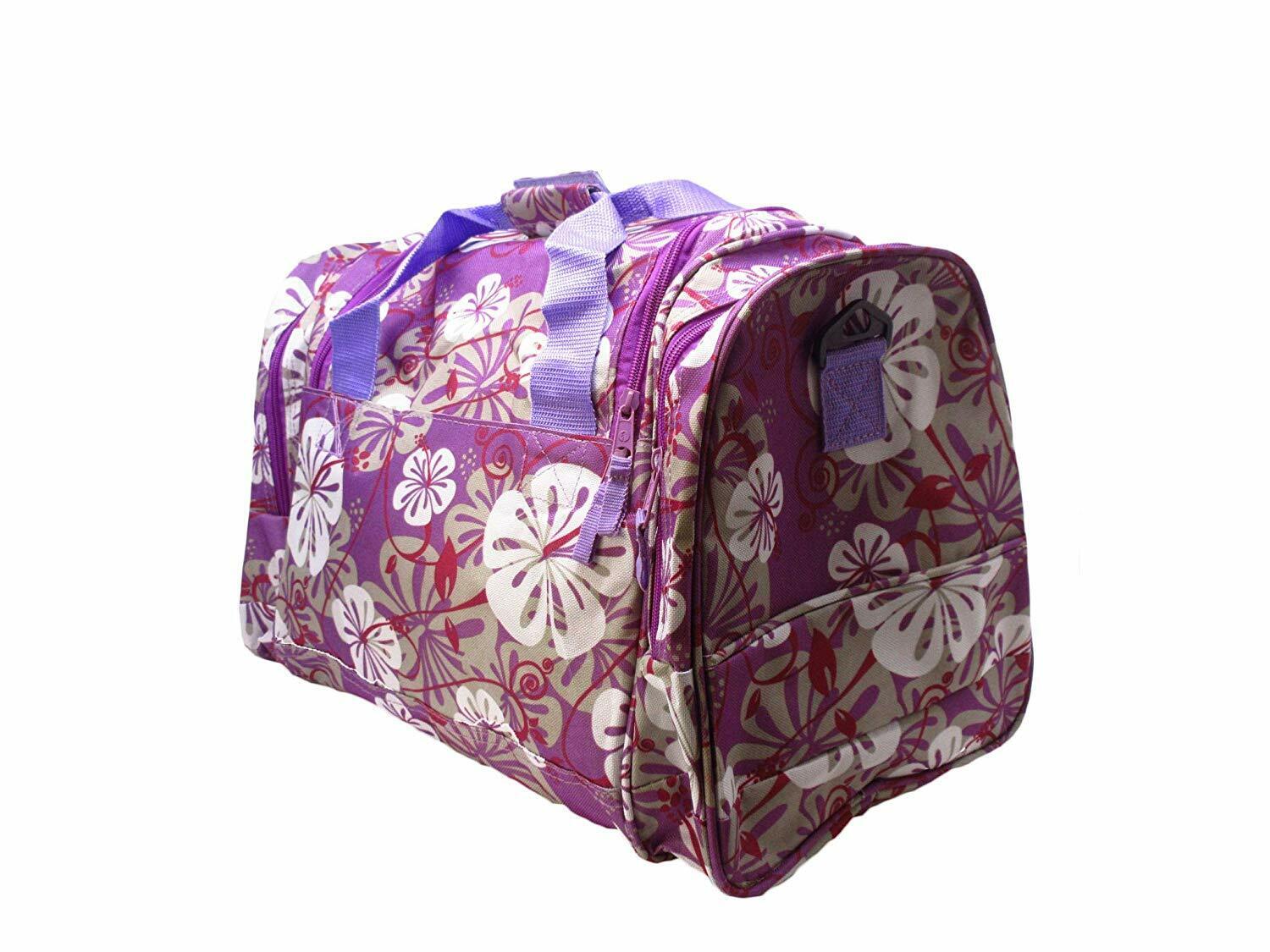 Hi-Tec Ladies Floral Heart Design Black HOLDALL GYM TRAVEL BAG
