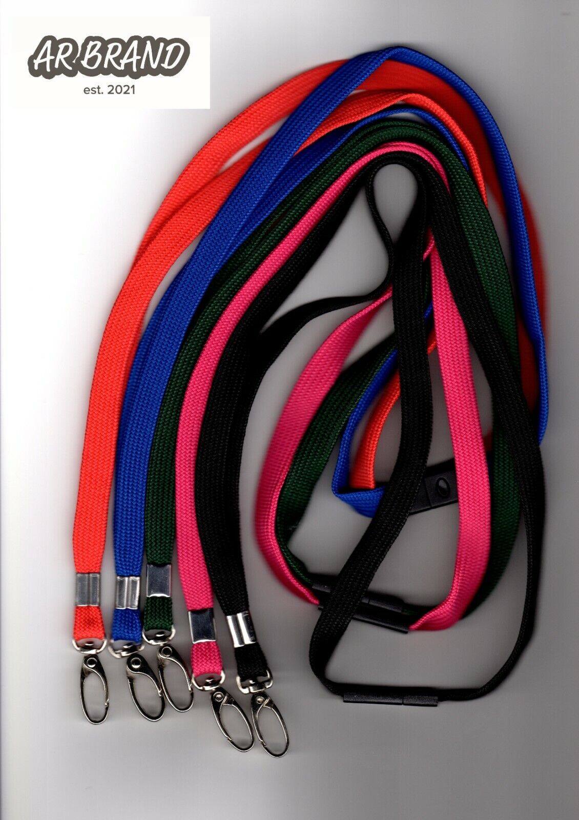 Lanyards 50 PCS Pack ID Badge Lanyards with Clip Office Neck Flat Bulk Lanyards