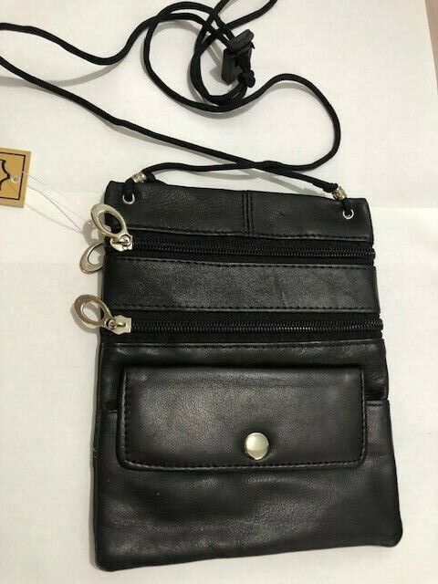 Travel Bag Leather Shoulder Neck Purse Cross Body