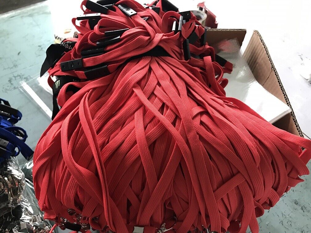Lanyards 50 PCS Pack ID Badge Lanyards with Clip Office Neck Flat Bulk Lanyards