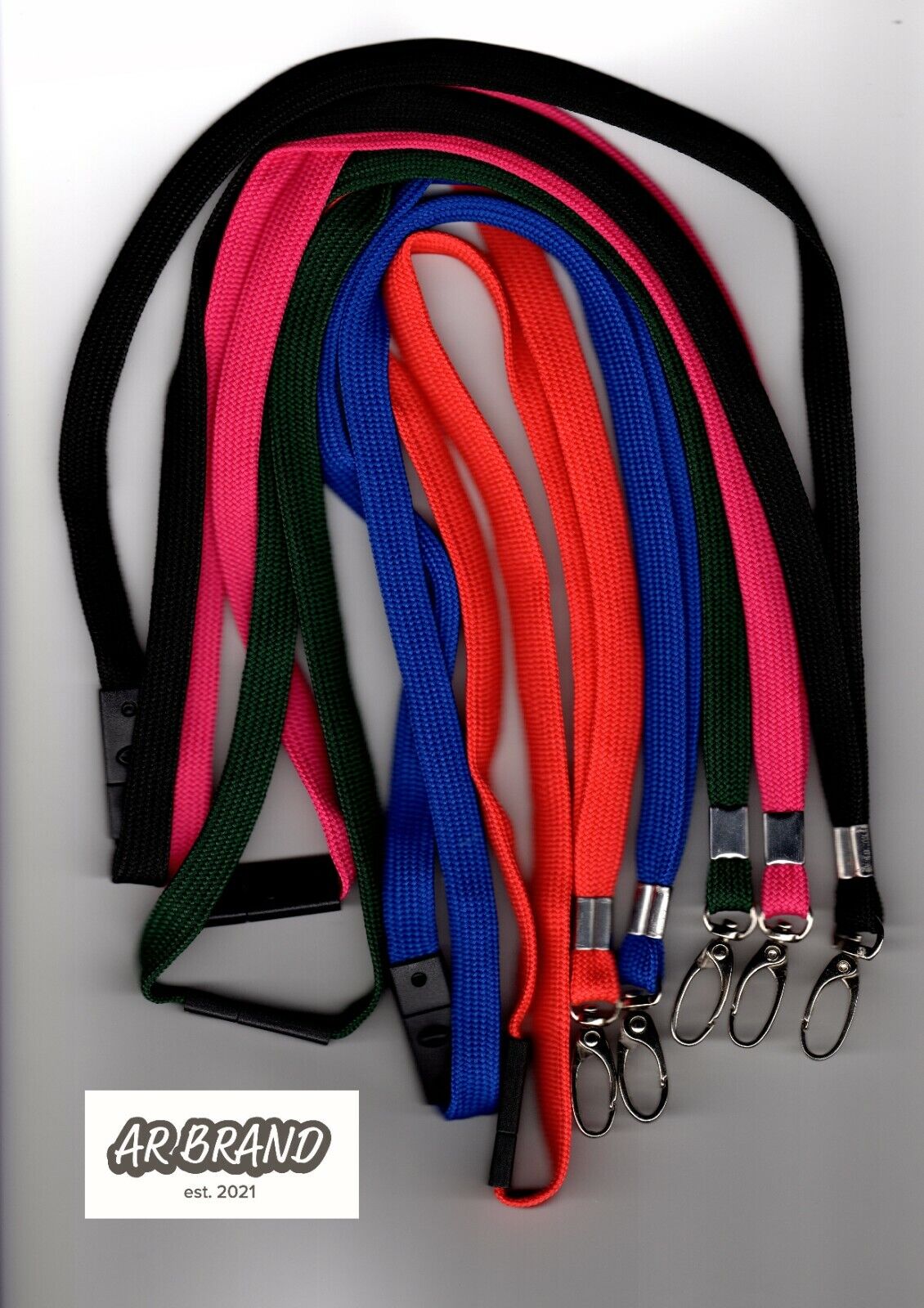 Lanyards 50 PCS Pack ID Badge Lanyards with Clip Office Neck Flat Bulk Lanyards
