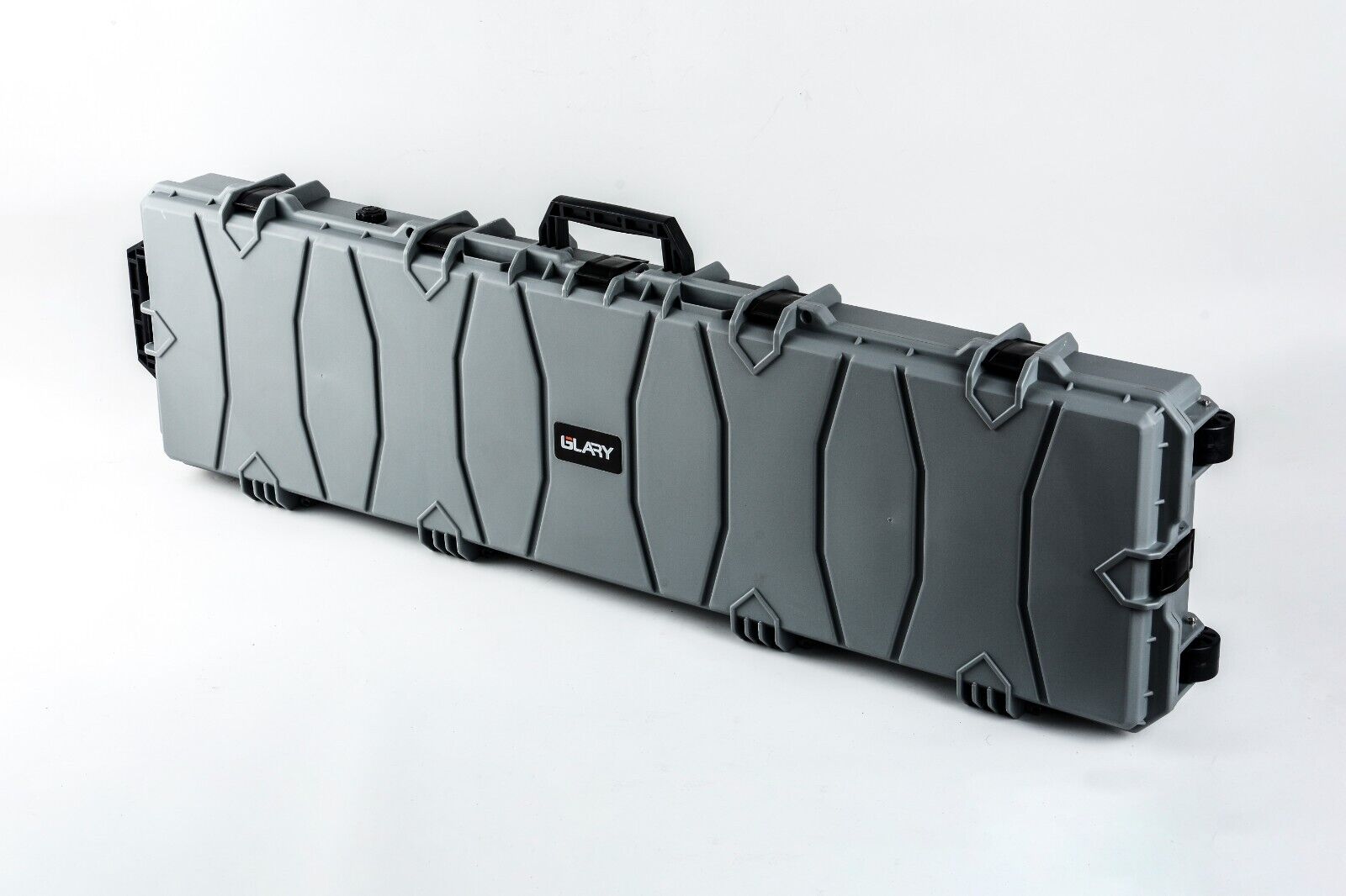 Hard Gun Case Extra Large Wheeled Hard Case (Wave Foam); Grey