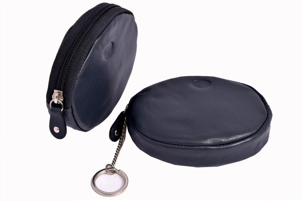 SOFT LEATHER COIN POUCH PURSE ZIP WALLET Premium Quality