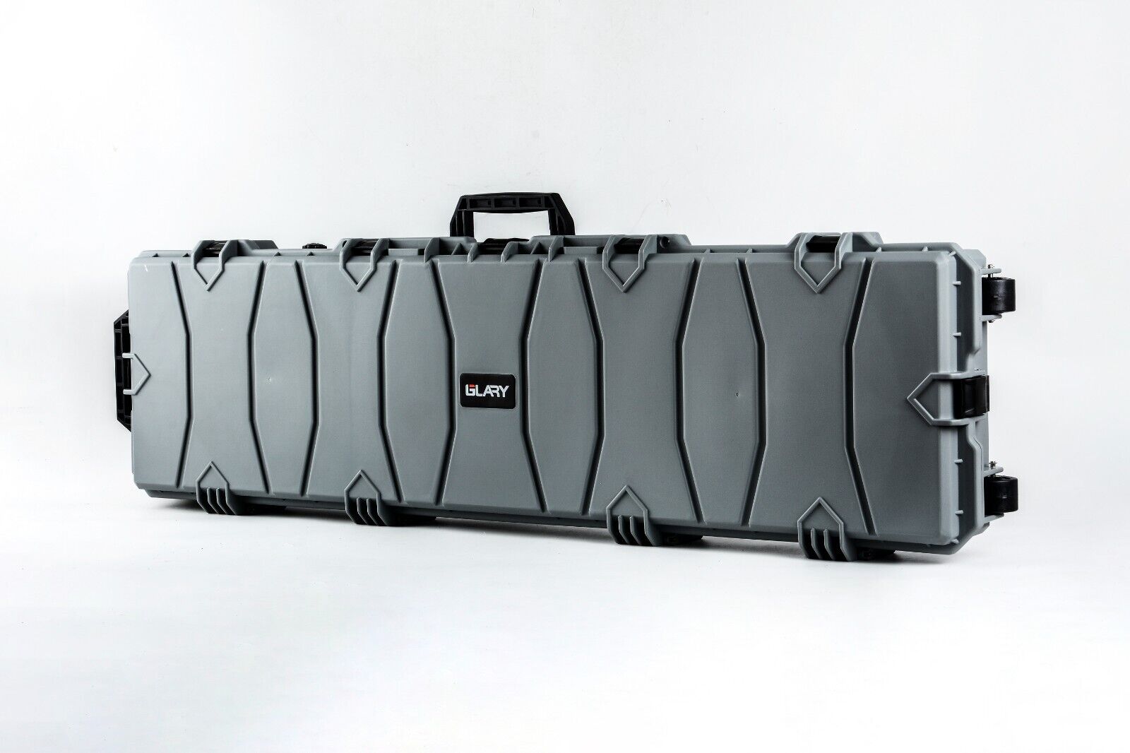 Hard Gun Case Extra Large Wheeled Hard Case (Wave Foam); Grey