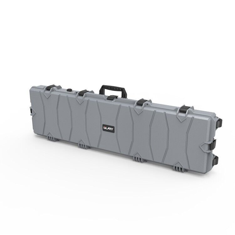 Hard Gun Case Extra Large Wheeled Hard Case (Wave Foam); Grey