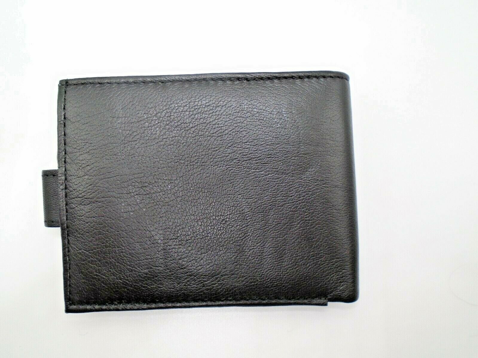 Mens Leather Wallet RFID SAFE Contactless Card Blocking ID Protection AR91