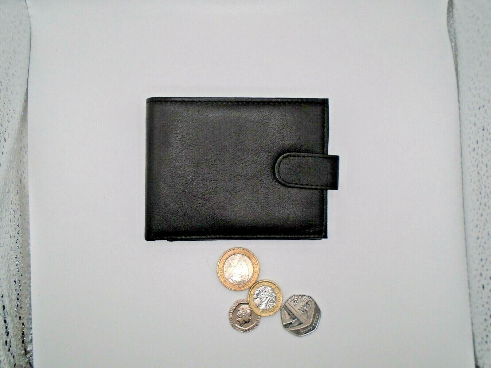 Mens Leather Wallet RFID SAFE Contactless Card Blocking ID Protection AR91